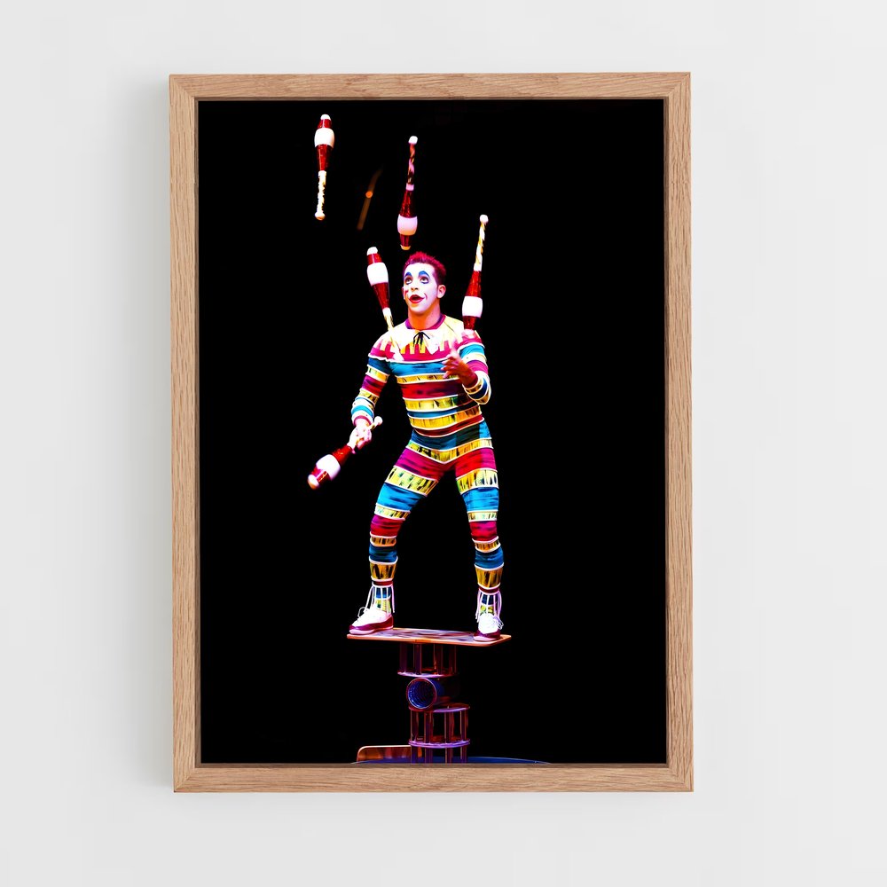 Poster Le Clown Équilibriste – affiche Cirque (vue 4)
